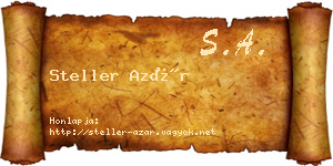 Steller Azár névjegykártya